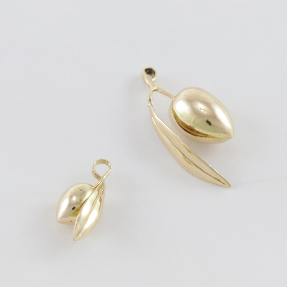 Colgante aceituna oro pequeña | HD Joyeros