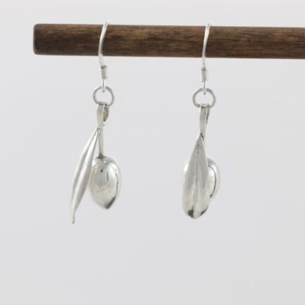 Pendientes aceituna plata | HD Joyeros