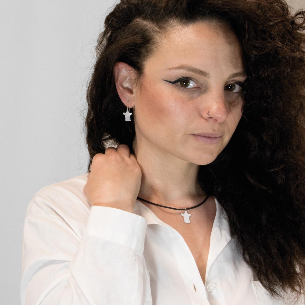 Pendientes plata mini silueta Dama de Baza | HD Joyeros Pendientes plata mini silueta Dama de Baza | HD Joyeros